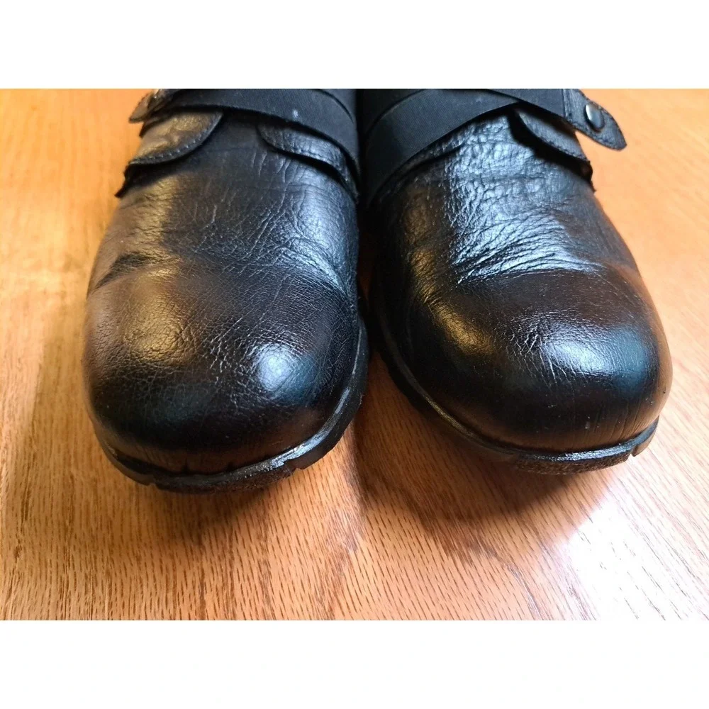 Mac Dugan Italy Vintage Men's Black Leather Monk Strap Dress Shoes 44 US 10-10.5
